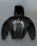 Y2k – sweat à capuche Vintage pour femmes, imprimé à la mode, fermeture éclair, Harajuku, Hip Hop, manteaux à manches longues, ample, Streetwear