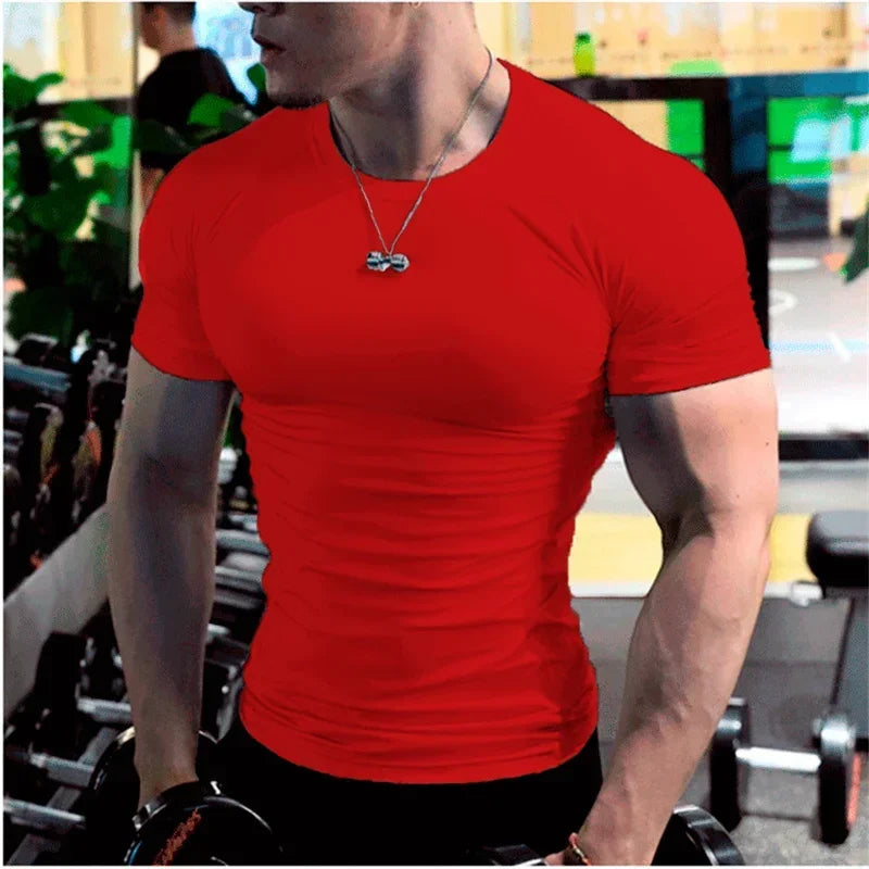 Hommes hauts à la mode t-shirt plaine coupe ajustée t-shirt à manches courtes t-shirts pour hommes chemises de sport décontracté t-shirt blanc homme vêtements 5XL