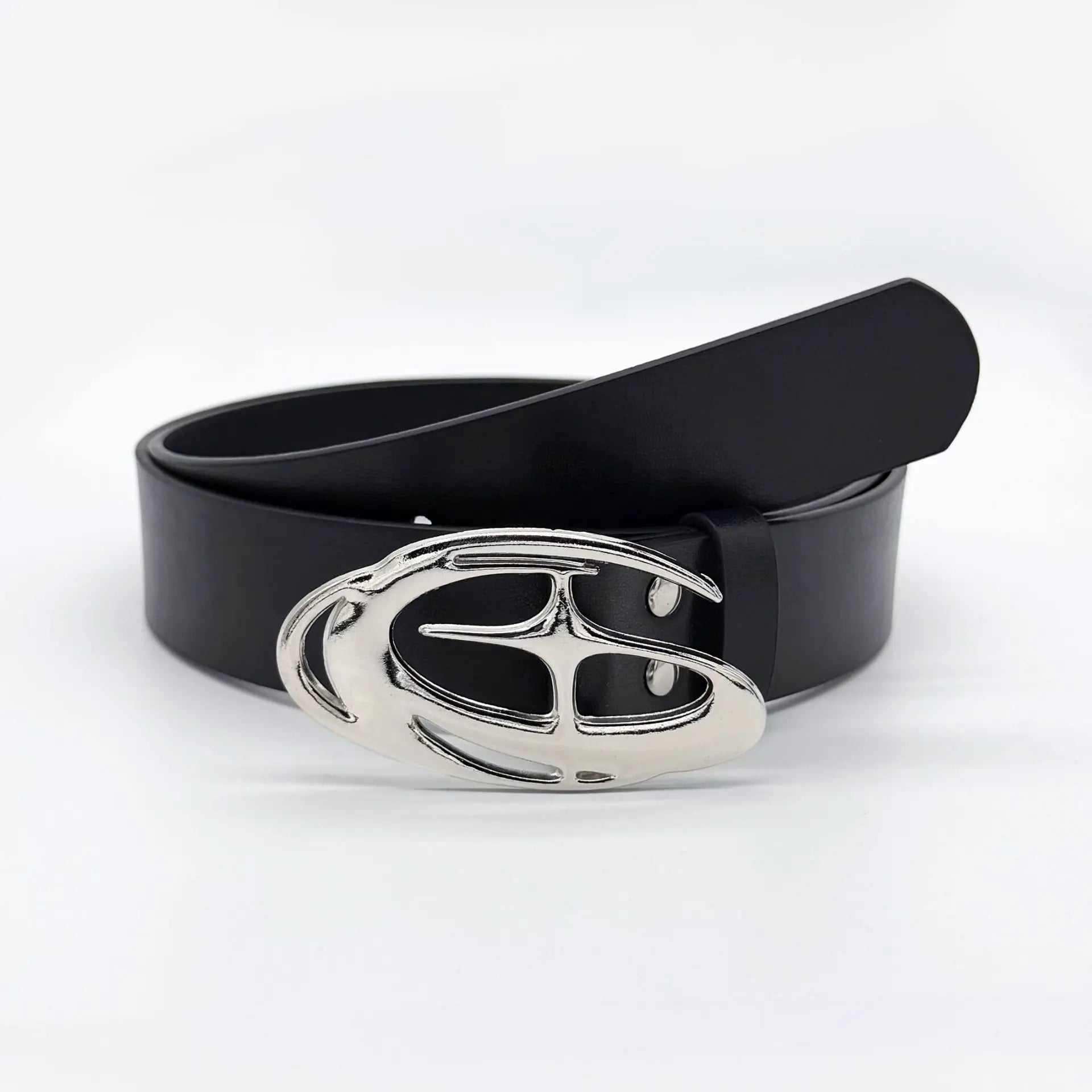 Ceinture en faux cuir Punk Y2K, taille creuse, accessoire gothique à la mode, boucle pour hommes et femmes, 2025