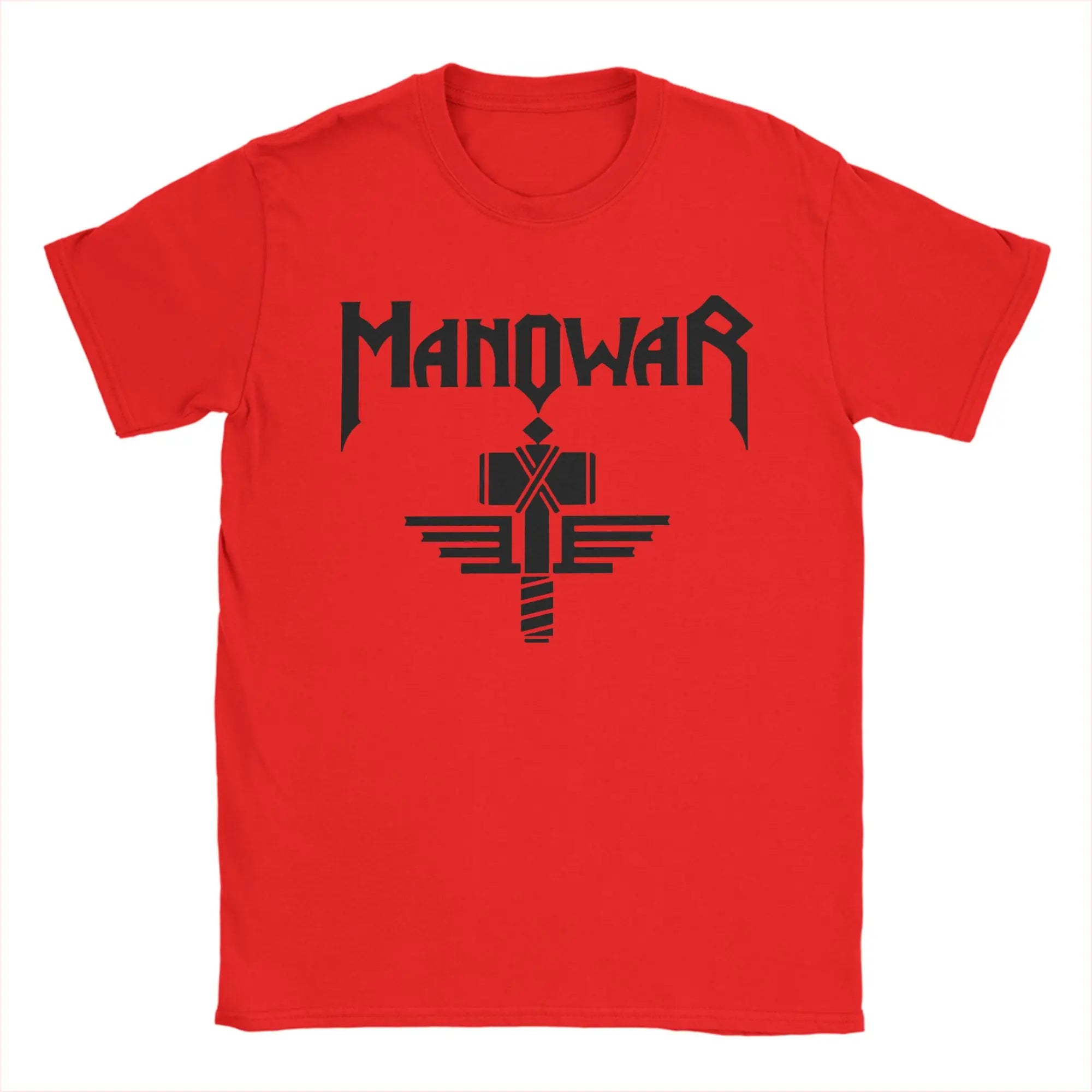T-shirt Manowars pour hommes, vêtements en pur coton, nouveauté, manches courtes, col rond, t-shirt imprimé