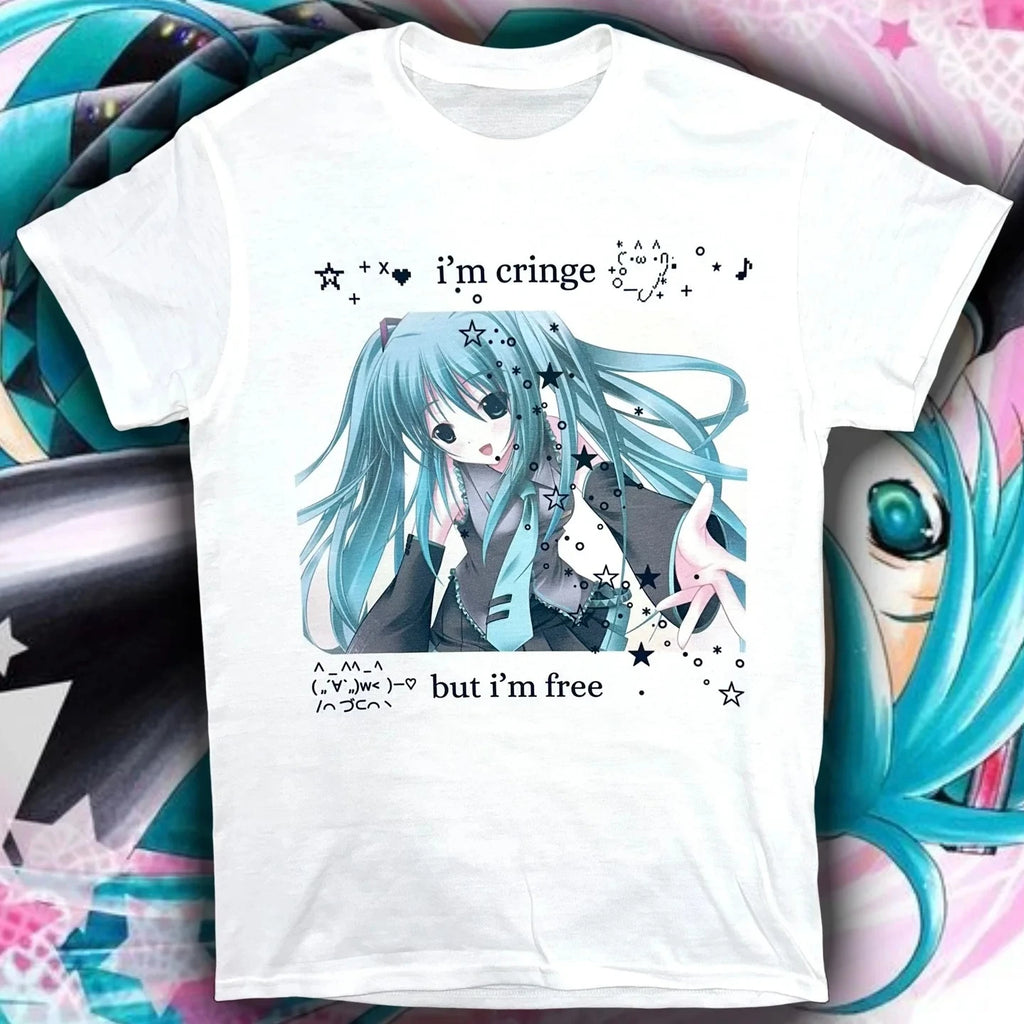 Mode Y2K Japonais Anime Modèle T-shirt Mignon T-shirt Style Décontracté Hip-hop Haut Harajuku Star Girl Street Wear Graphique T-shirts Y2K
