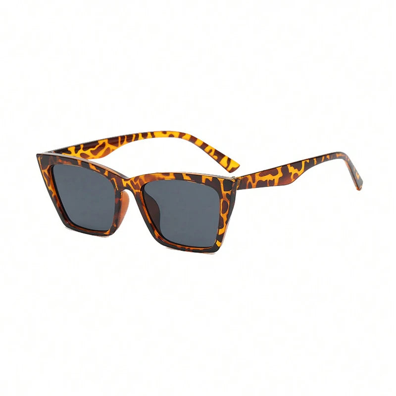 Lunettes de soleil œil de chat Vintage pour femmes, petite monture carrée, marque de styliste rétro, nuances œil de chat, mode Oculos UV400
