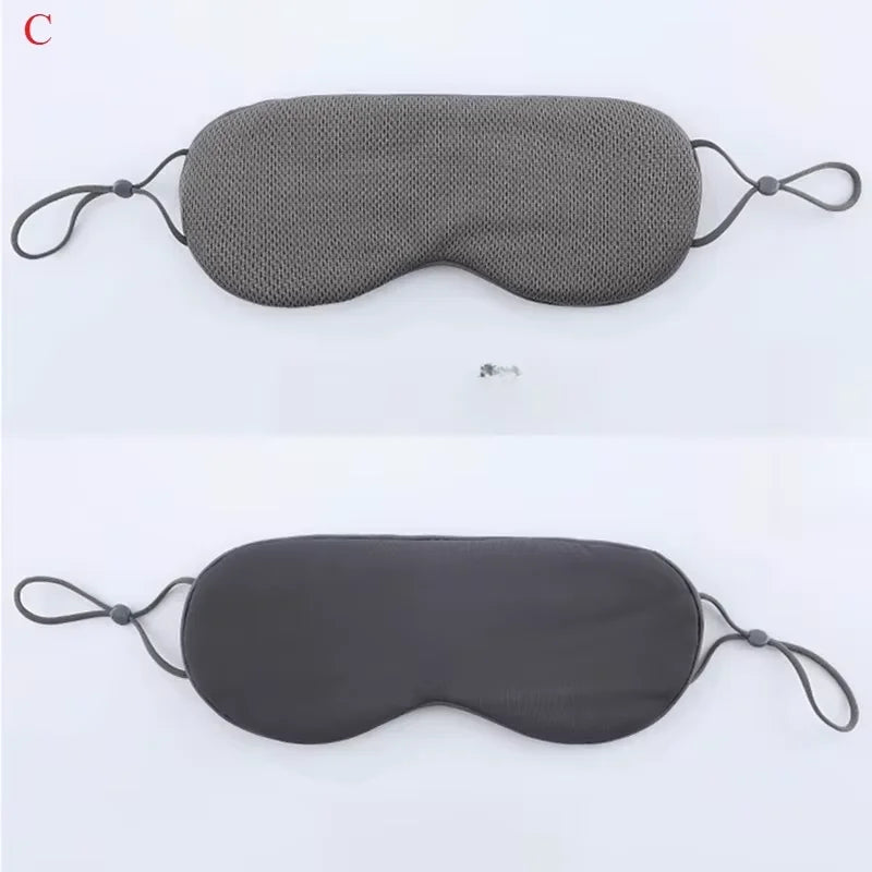 Masque pour les yeux de sommeil, Style coréen, soie glacée, chaud et frais, double usage, réglable, blocage de la lumière de voyage, masque pour les yeux respirant