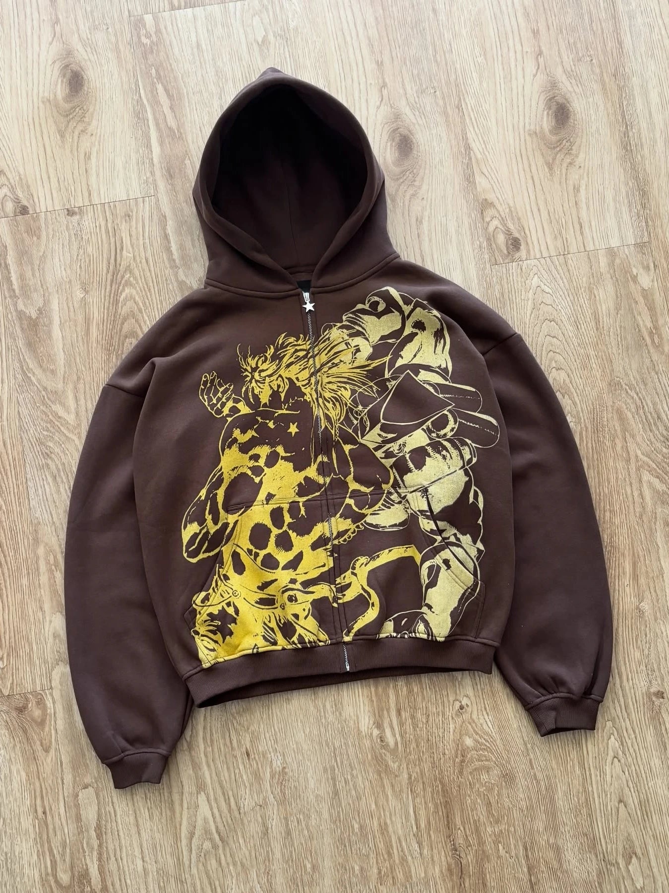 Sweat à capuche Y2K Hiphop Jojo Bizarre Adventure Harajuku surdimensionné pour homme et femme, sweat à capuche zippé Hip Hop pour couple, sweat-shirt streetwear