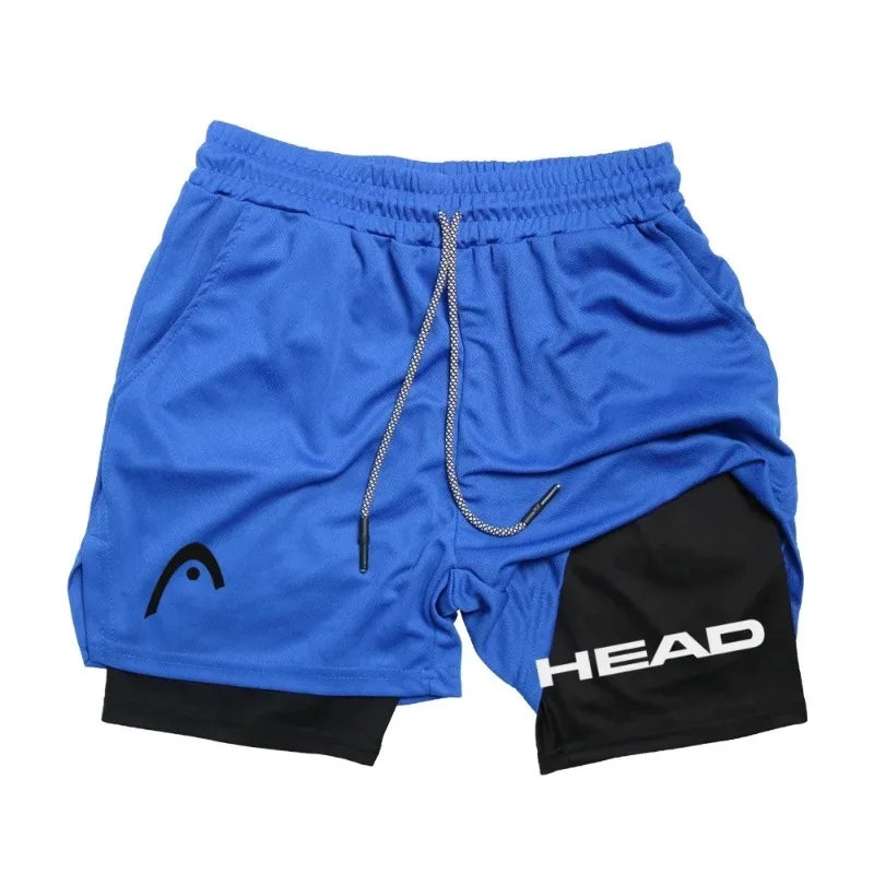 Short de course 2-en-1 pour hommes, idéal pour le fitness et l'entraînement, séchage rapide, double couche, polyvalent et tendance pour l'été