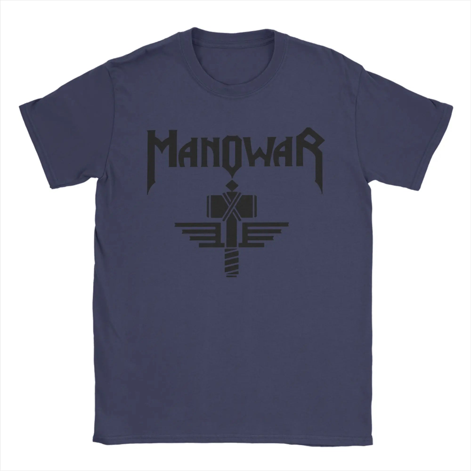 T-shirt Manowars pour hommes, vêtements en pur coton, nouveauté, manches courtes, col rond, t-shirt imprimé