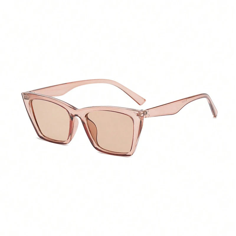 Lunettes de soleil œil de chat Vintage pour femmes, petite monture carrée, marque de styliste rétro, nuances œil de chat, mode Oculos UV400