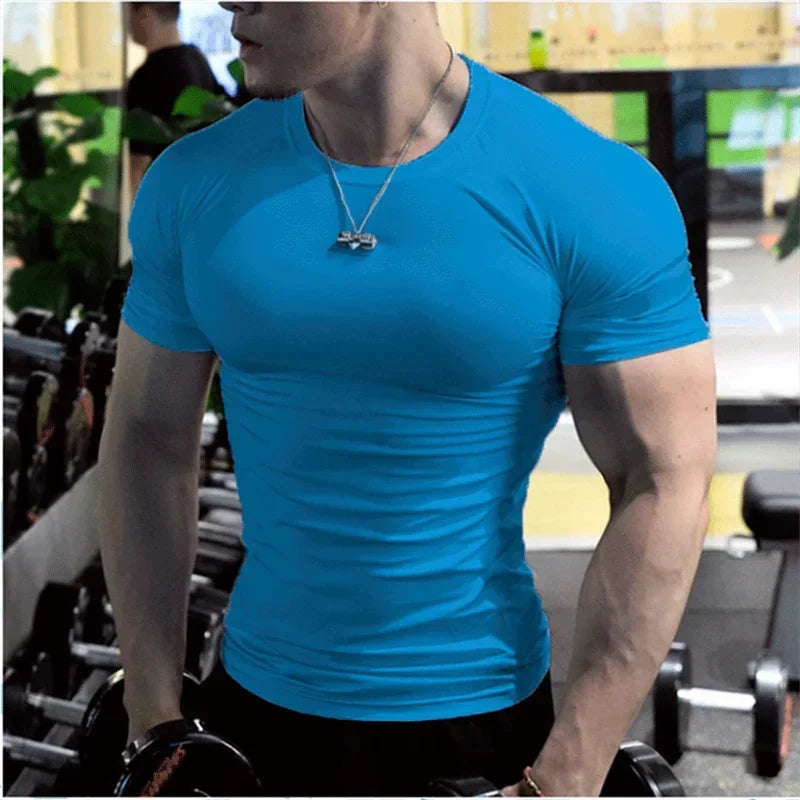 Hommes hauts à la mode t-shirt plaine coupe ajustée t-shirt à manches courtes t-shirts pour hommes chemises de sport décontracté t-shirt blanc homme vêtements 5XL