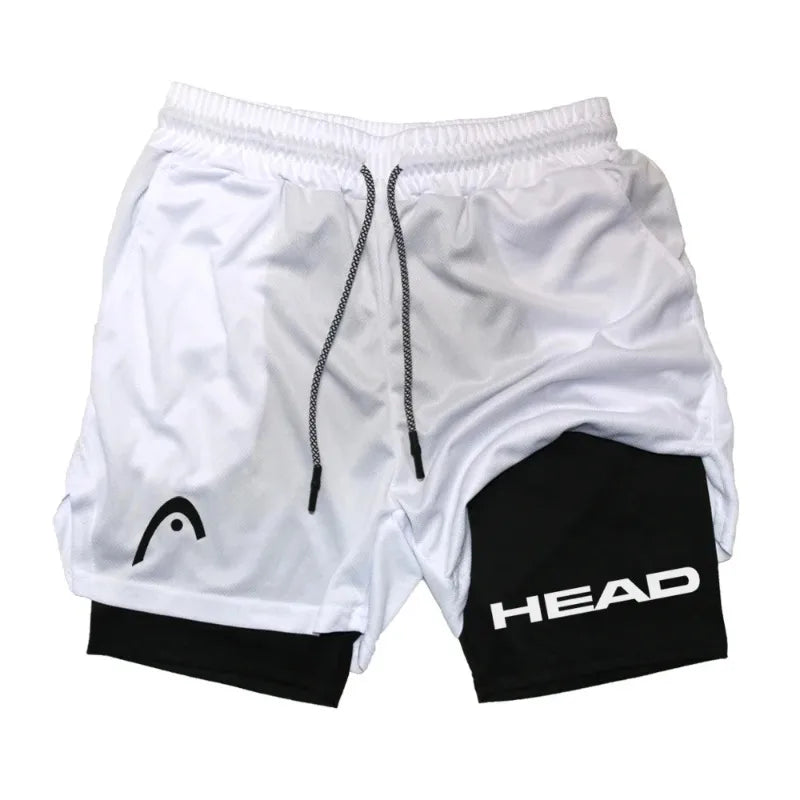 Short de course 2-en-1 pour hommes, idéal pour le fitness et l'entraînement, séchage rapide, double couche, polyvalent et tendance pour l'été