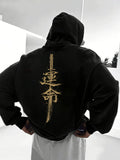 Sweat-shirt unisexe à motif chinois de style coréen, tendance streetwear décontractée, sport, hip-hop, printemps, automne, hiver