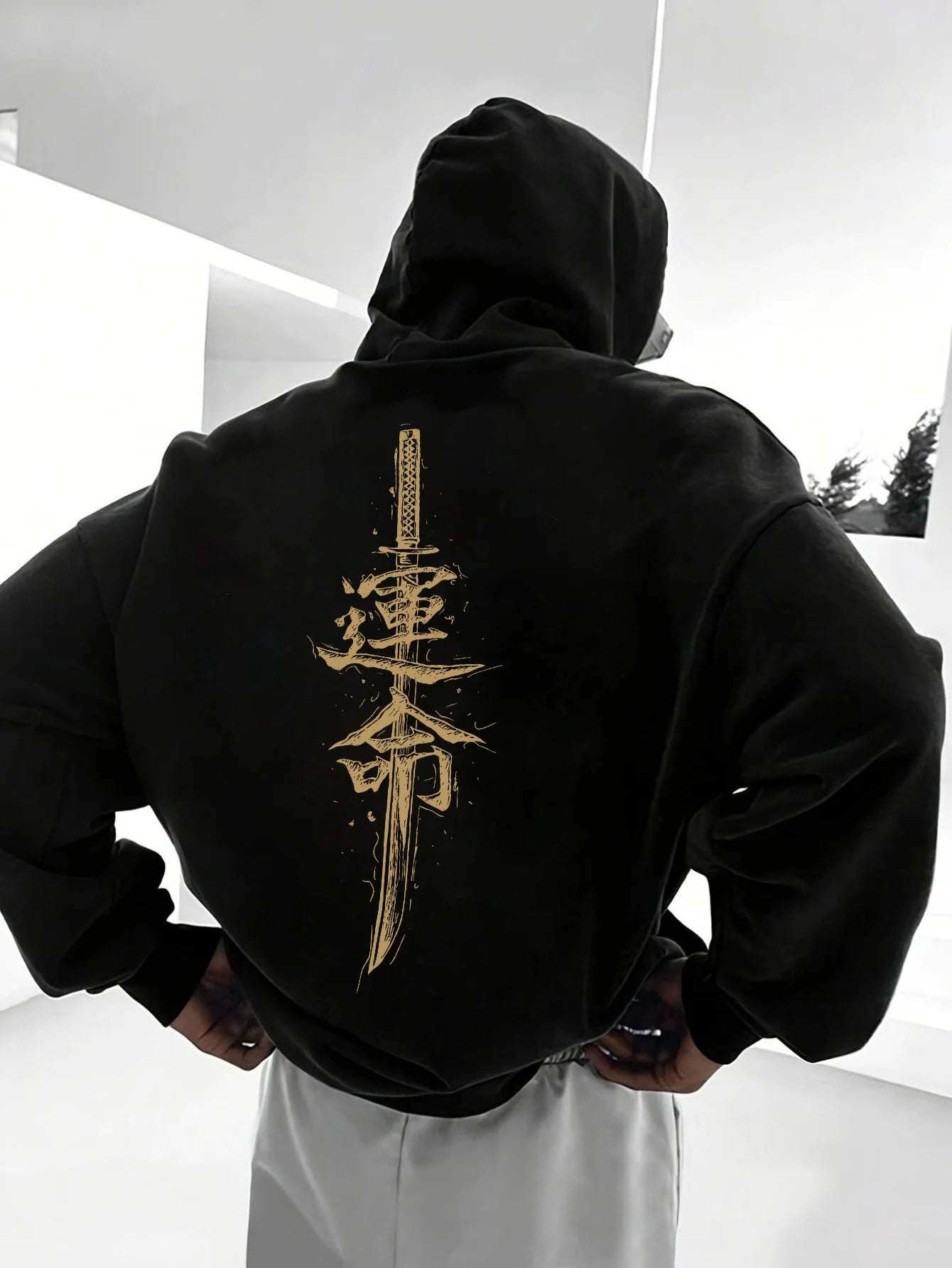 Sweat-shirt unisexe à motif chinois de style coréen, tendance streetwear décontractée, sport, hip-hop, printemps, automne, hiver