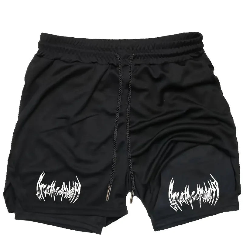 Shorts de course 2-en-1 double couche pour hommes – Idéal pour l'entraînement, le jogging, le sport, la gym et le fitness – Élastique et multifonctionnel