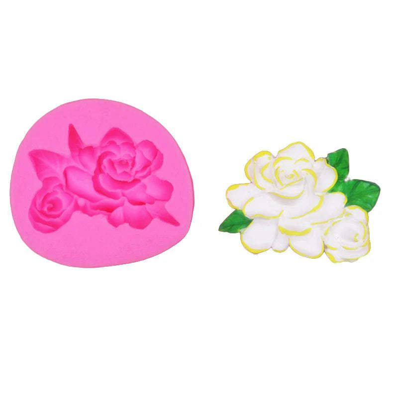 Frangipani – moule à bougie en Silicone, fleur de gardénia, savon fait à la main, cire de soja, bougie parfumée, ornements en plâtre, décoration de maison